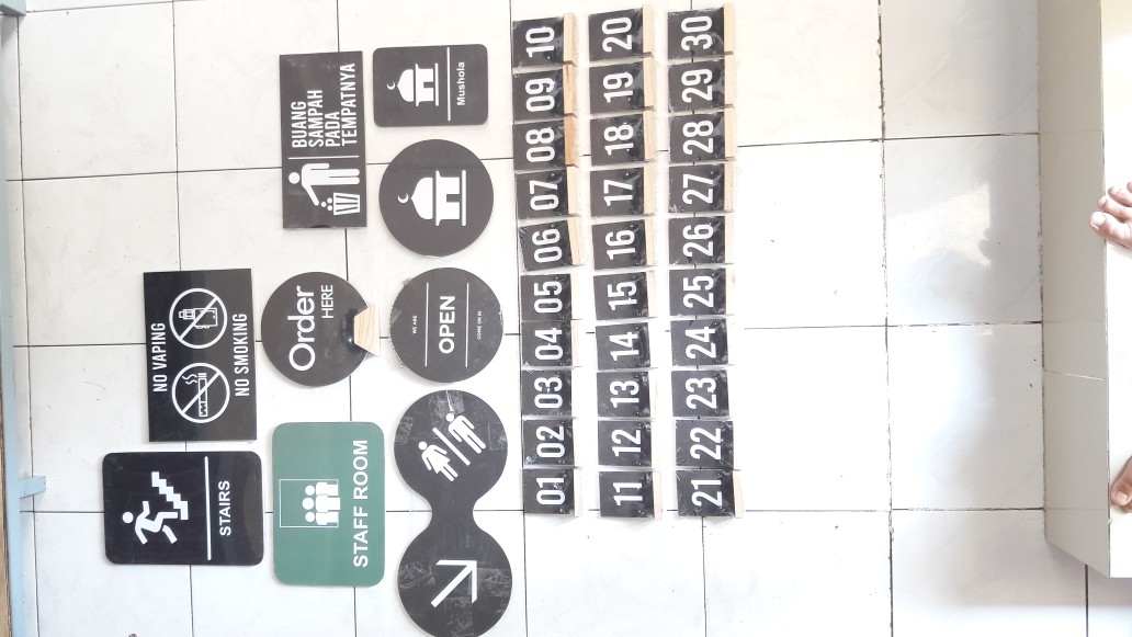 Papan Tanda Buang Sampah - Sign Buang Sampah - Sign Trash - Wall Decor Signage