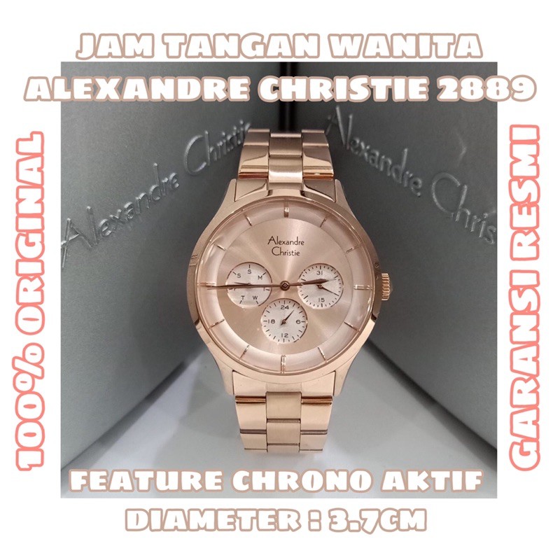 JAM TANGAN WANITA ALEXANDRE CHRISTIE AC 2889 / rosegold