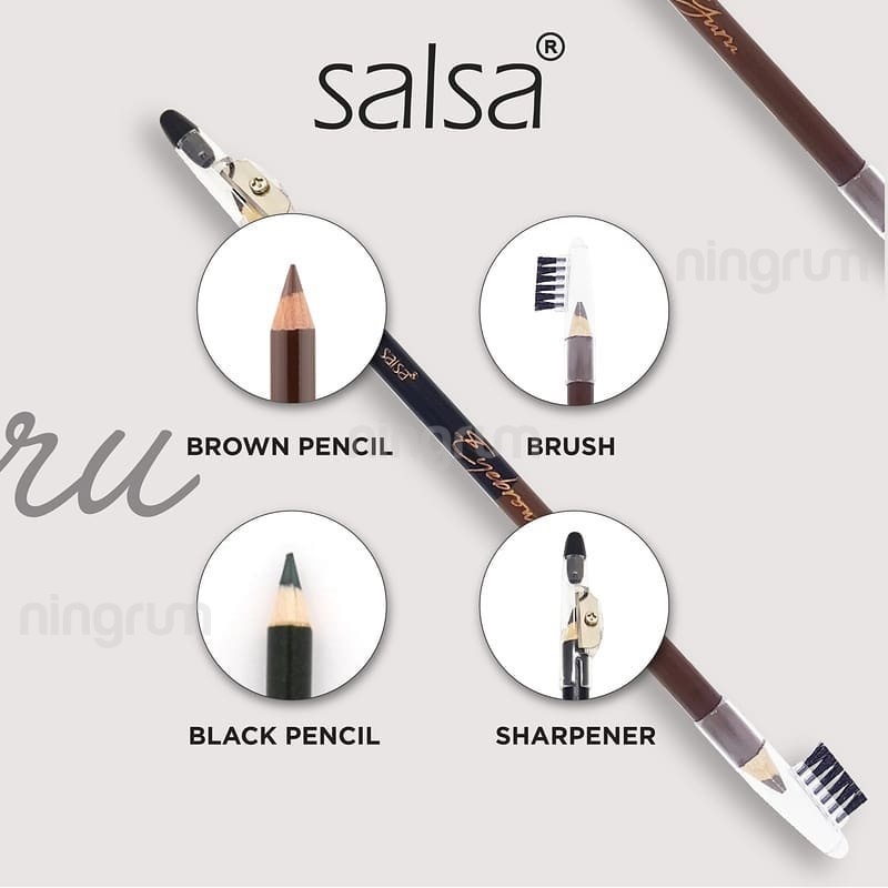 Ningrum - Salsa Eyebrow Guru Pensil Alis 4 in 1 - 5410