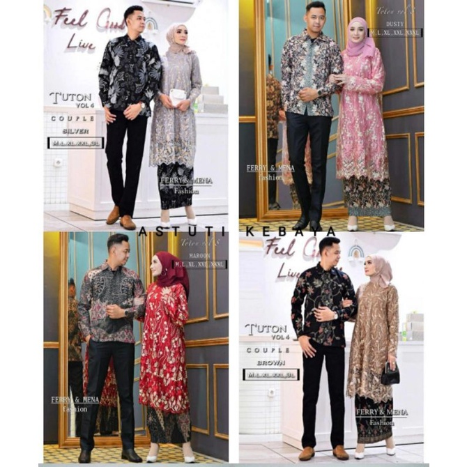 Kebaya Couple/Kebaya Tunik Couple/Kebaya Tuton Couple/Kebaya Tulle Couple
