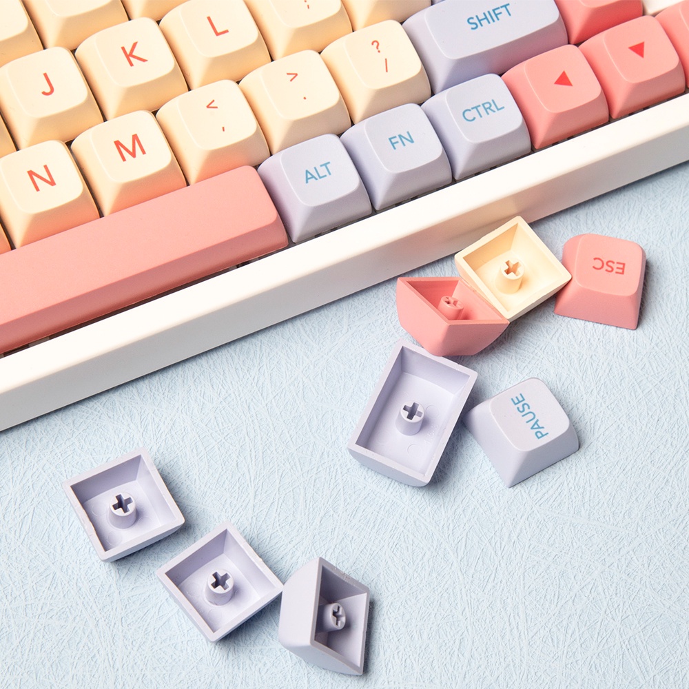 Marshmallow Keycaps XDA Profile Dye-Sublimation PBT 132key Suitable for 108/98/80/71/60 Mechanical Gaming Keyboard Keycap