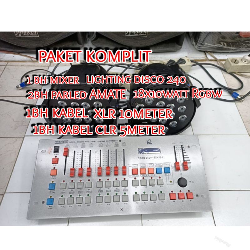 PAKET 2BUAH PARLED AMATE 18x10watt FULL COLOUR RGBW PLES MIXER DISCO 240