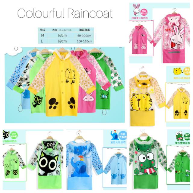 Colourful Raincoat/Jas Hujan Anak