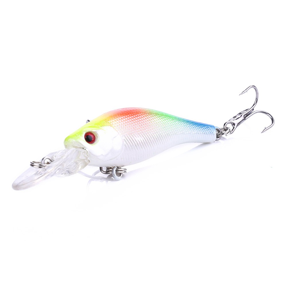 HENGJIA 8PCS 3D Eyes Minnow Lures 6.3cm 4g Fishing Wobbler Crankbait Tackle Artificial Hard Bait Swimbait