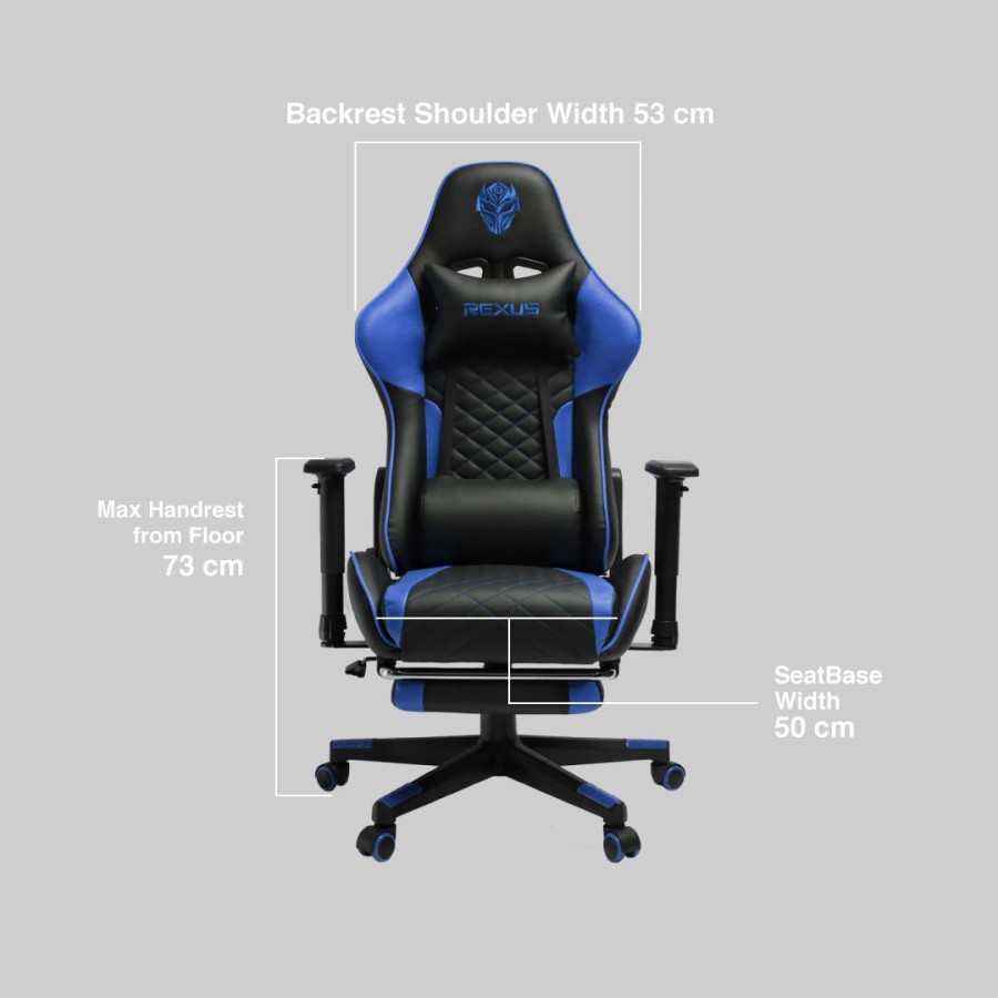 Rexus RGC100 Max / RGC-100 Max Premium Gaming Chair With Footrest