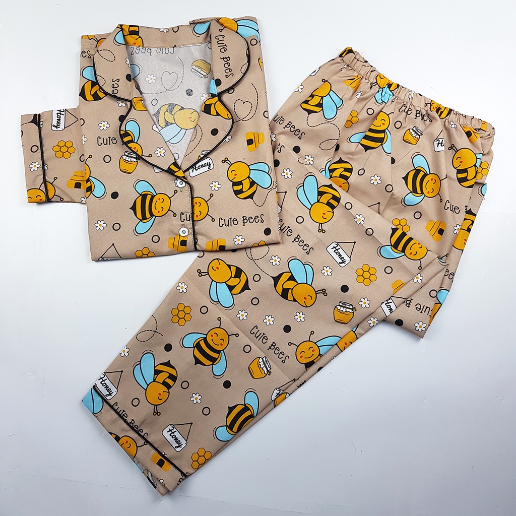 Stelan Baju Tidur Piyama Dewasa Lengan Panjang All Size Motif Lumina-PPL BEE MILO