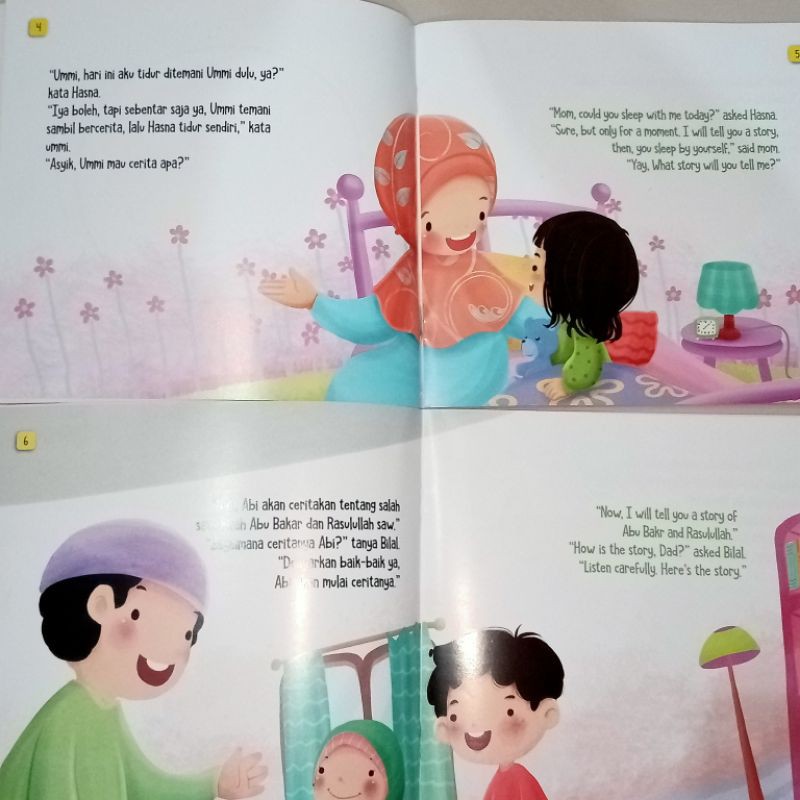buku paket isi 6 buku, buku cerita sahabat nabi, blingual full colour