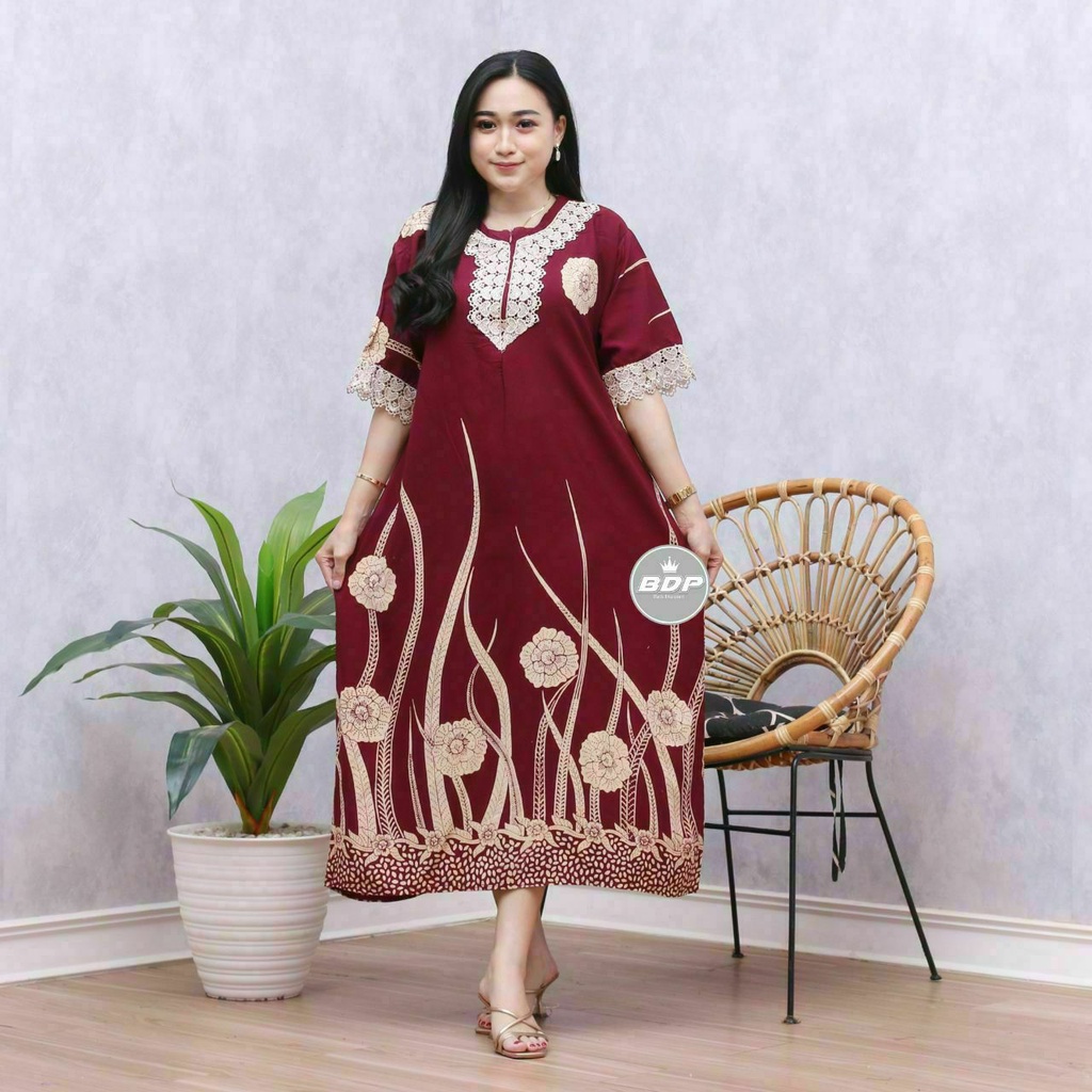 Temukan DASTER ARAB ZEEMA | RAYON SUPER GRADE A | RESLETING DEPAN BUSUI | RENDA MILO-Ilalang marron