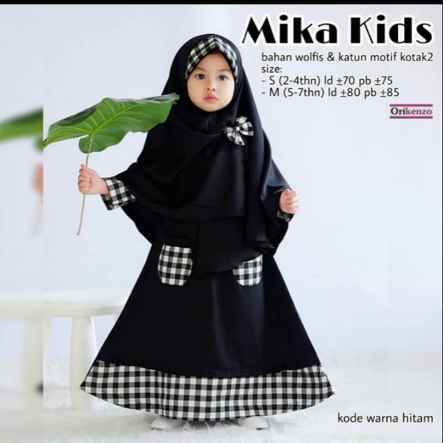Baju gamis anak terbaru Mika kids syari