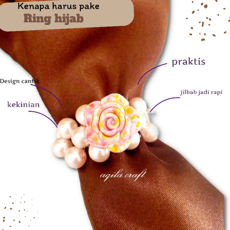 BROS KOLONG HIJAB/ RING HIJAB/ CINCIN HIJAB HANDMADE/RING HIJAB KRISTAL CEKO HANDMADE