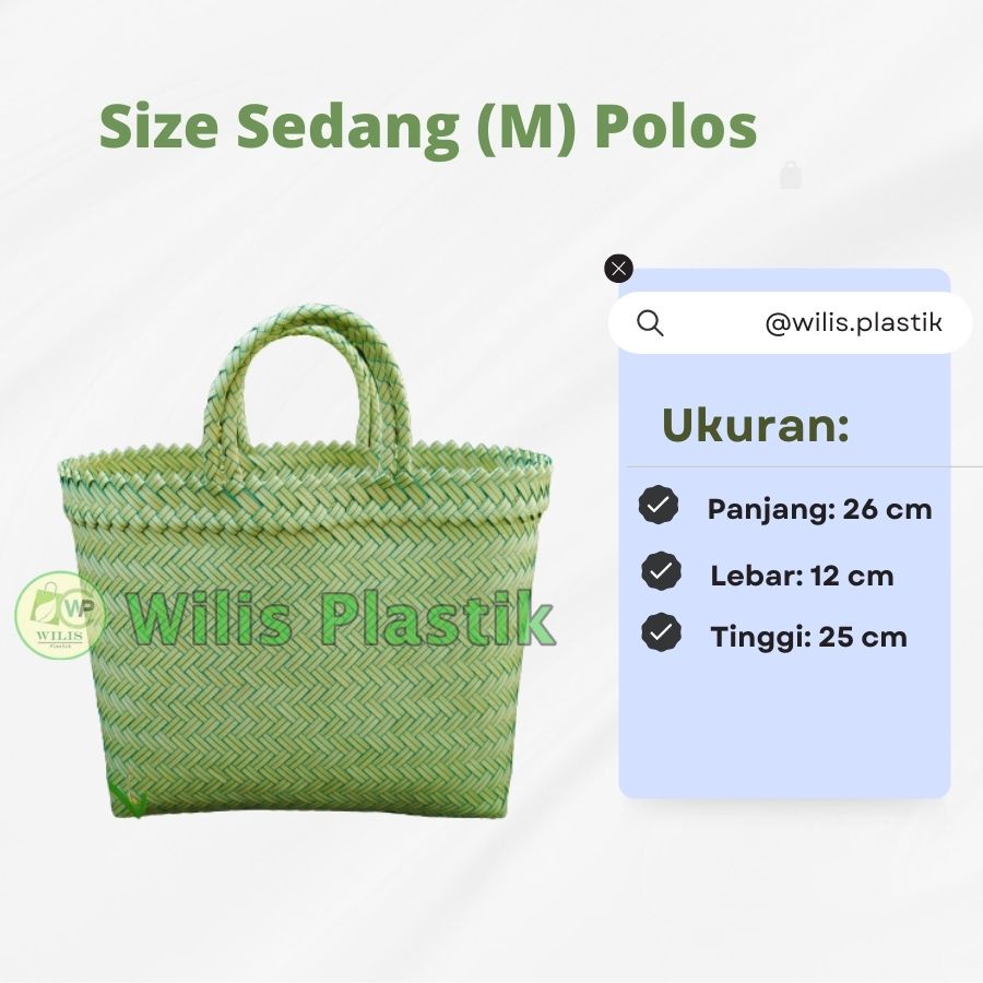 Tas Anyaman Plastik POLOS Ready Stock untuk Bingkisan Hampers Parcel Souvenir Hadiah