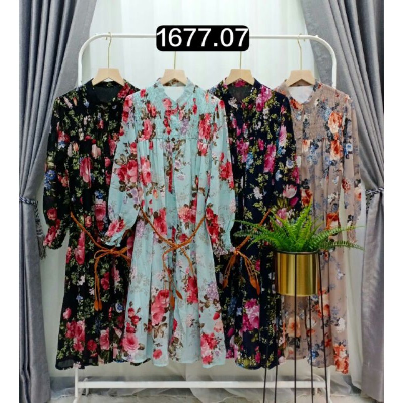 LONG TUNIK BUSUI SMOKE CERUTY IMPORT PREMIUM - 1677.07