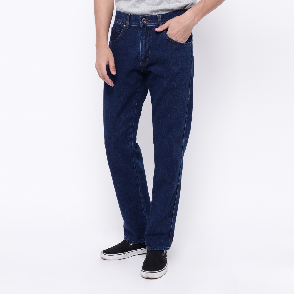 Edwin Celana Jeans Vegas 04 Reguler Fit Pria Panjang Medium Blue