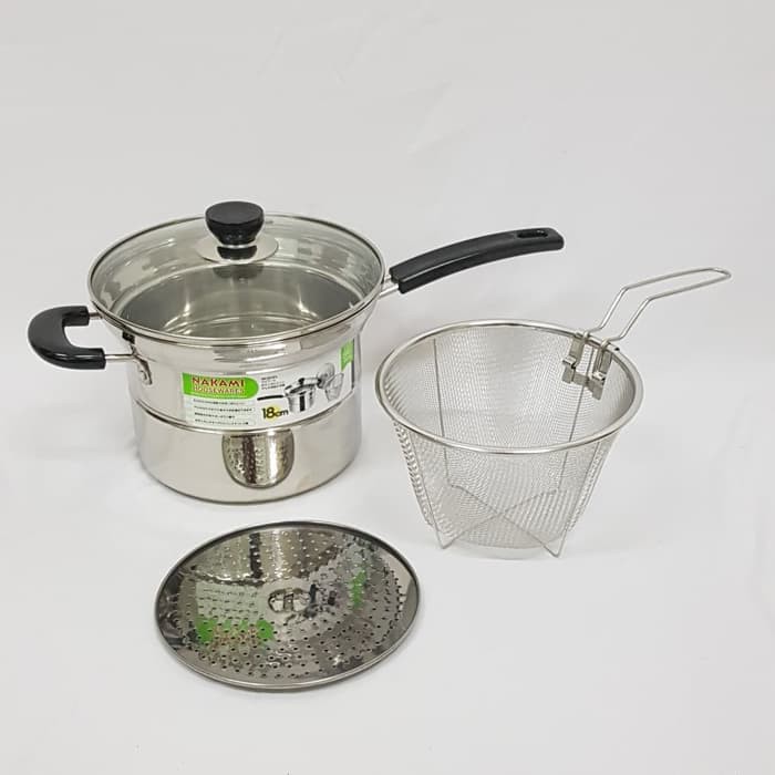 Panci Deep Fryer plus Steamer Nakami