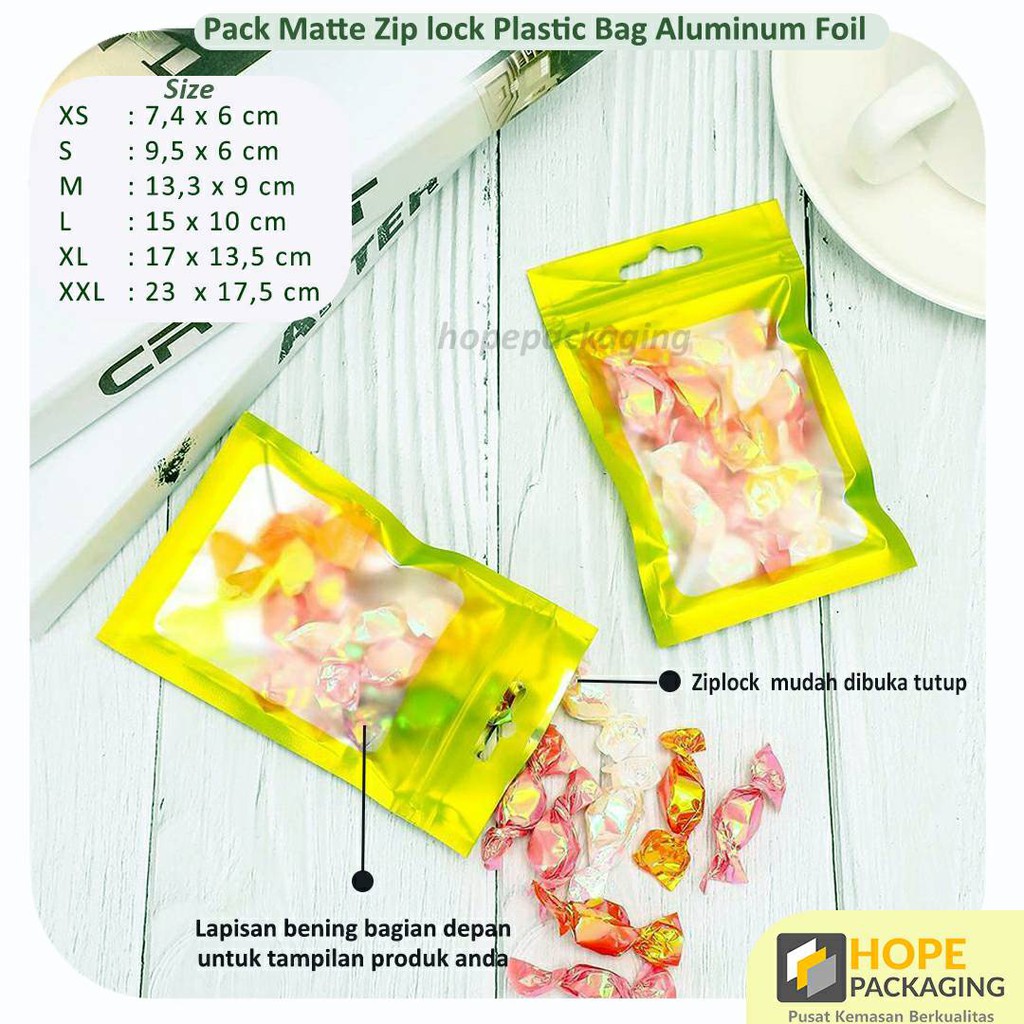 Plastik Klip 6 Ukuran  | Plastik Ziplock aluminium foil | kemasan packaging