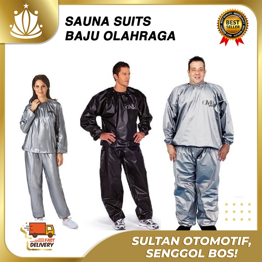 SAUNA SUIT Baju Olahraga Diet Pelangsing Training Set Gym Yoga UNISEX