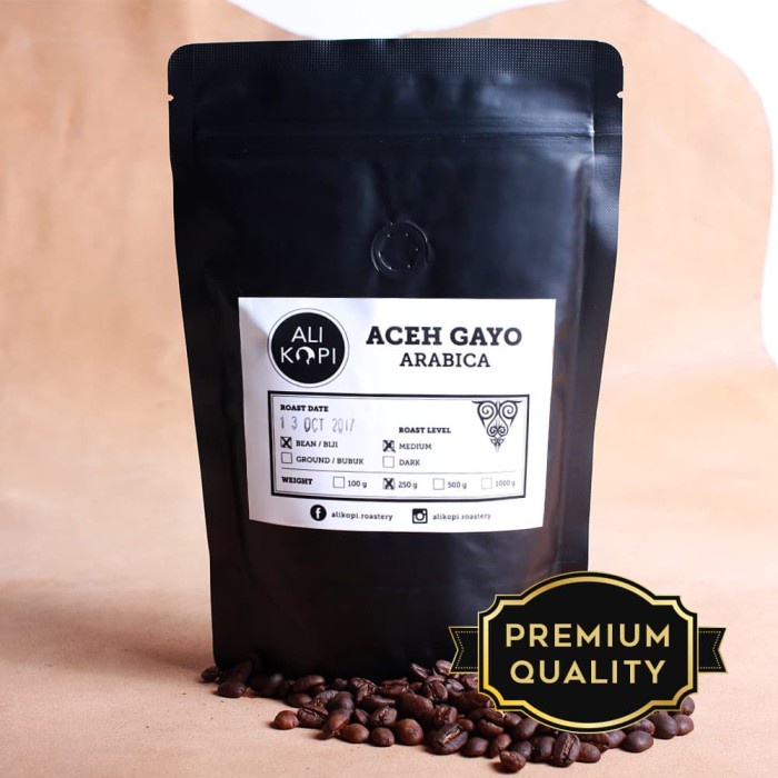 

kopi-biji- ali kopi kopi aceh gayo arabica 250g - medium roast -biji-kopi.