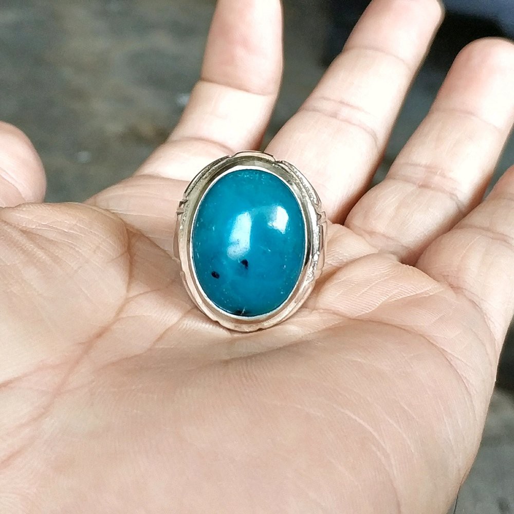 CINCIN BATU AKIK NATURAL BACAN PALAMEA SEMI KRISTAL FULL TEMBUS