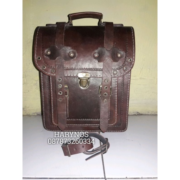 tas samping 2 saku sepeda onthel tas boncengan tas bagasi onthel