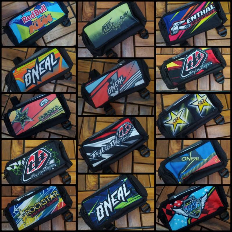 Tas stang motor trail adventure bahan cordura print