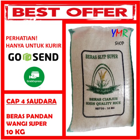 

Beras Pandan Wangi Jitay Setra Ramos Patahan Super asli Cianjur Cap 4 Saudara 10 Kg