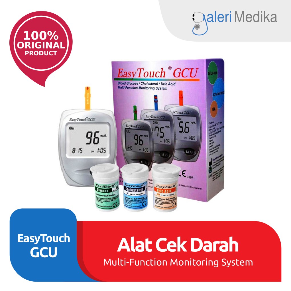 Easy Touch GCU Alat Tes Gula Darah, Asam Urat, Kolestrol