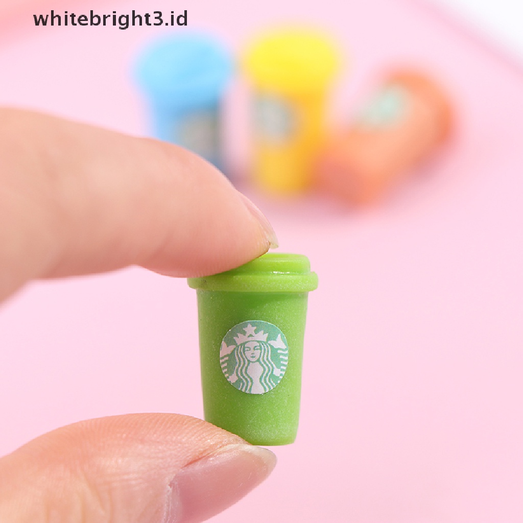 {whitebright3.id} 3Pcs 1:12 Dollhouse Miniature Coffee Drinks Cup Model Dolls Kitchen Food Toy ,