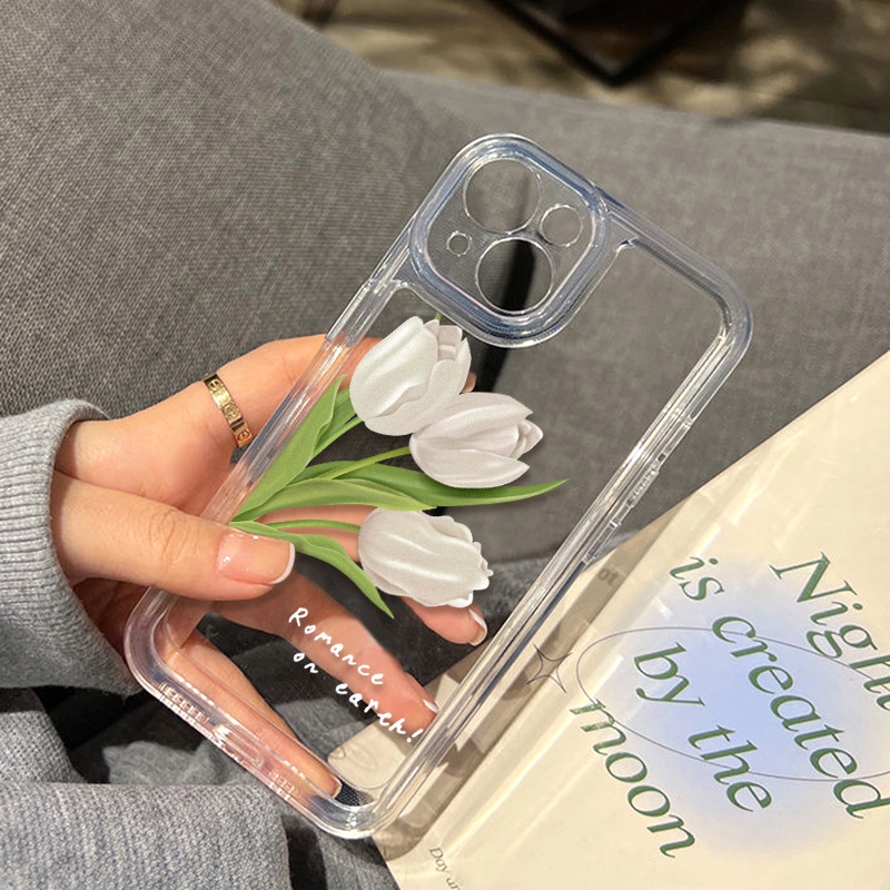 Case Bahan Akrilik TPU Transparan Tahan Banting Untuk iPhone 11 13 12 14 Pro Max XS Max XR X 8 Plus 7 Plus SE 2020 2022