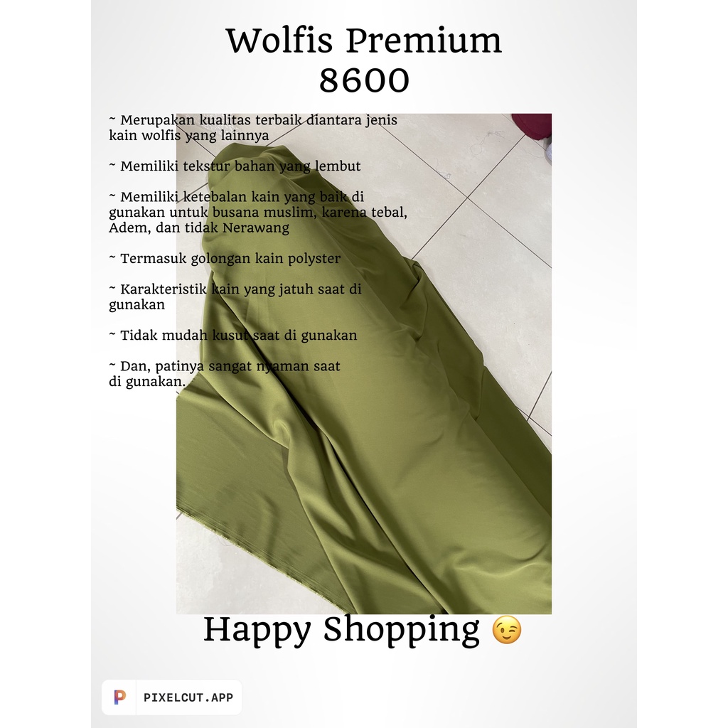 KAIN WOLFIS PREMIUM / KAIN WOOLPEACH / KAIN WOLFIS 8600 / HIJAB WOLFIS / WOLFIS PREMIUM / KAIN WOLFIS LUX / WOLFIS LUX