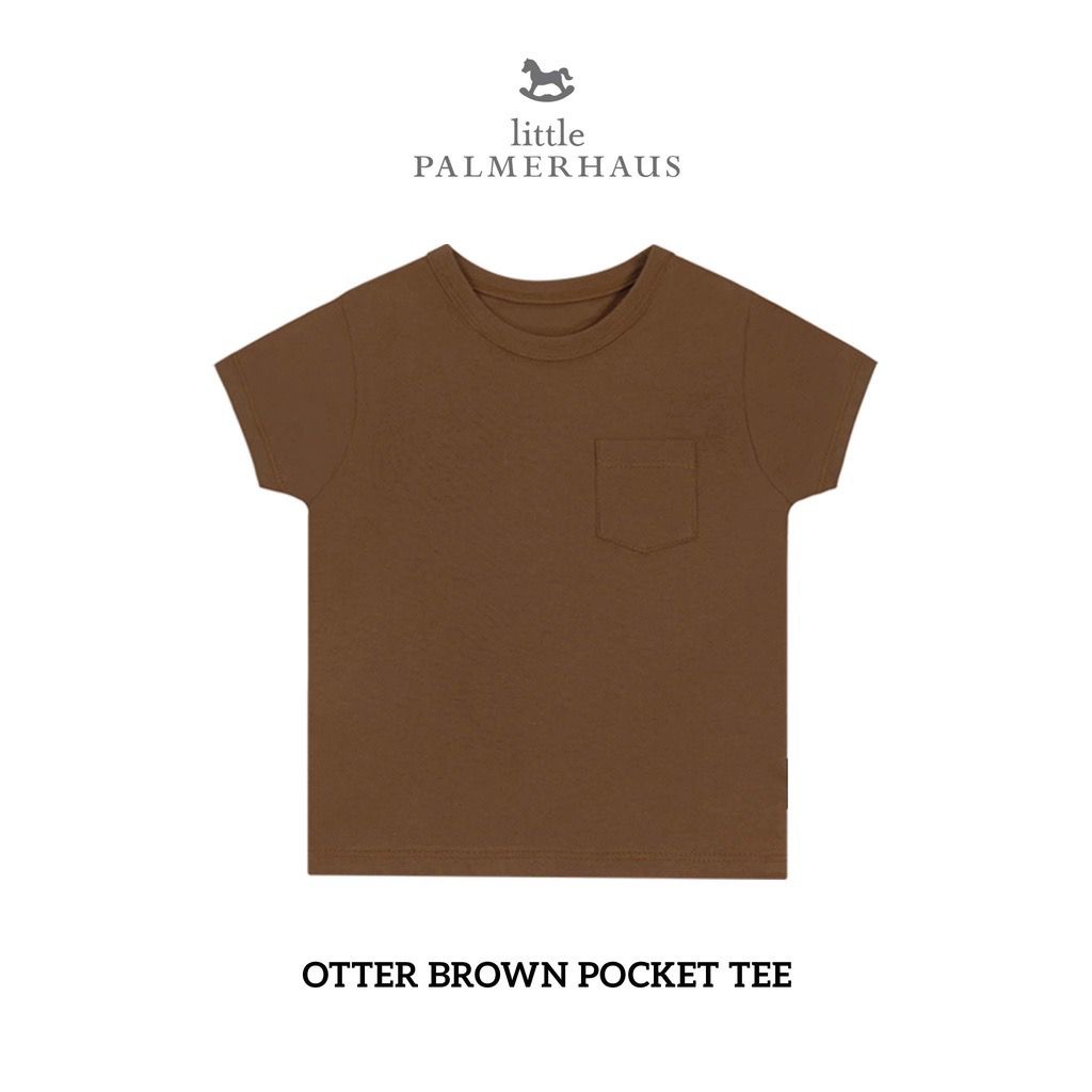 Little Palmerhaus Pocket Tee, Button Cotton Shirt (Kaos Celana Pendek Bayi &amp; Anak) 1-3 Tahun