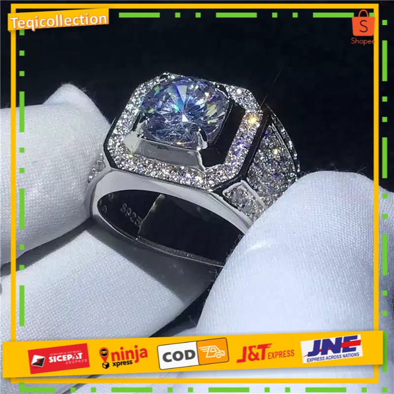 CINCIN WANITA KRISTAS BERLIAN PERAK SILVER 925