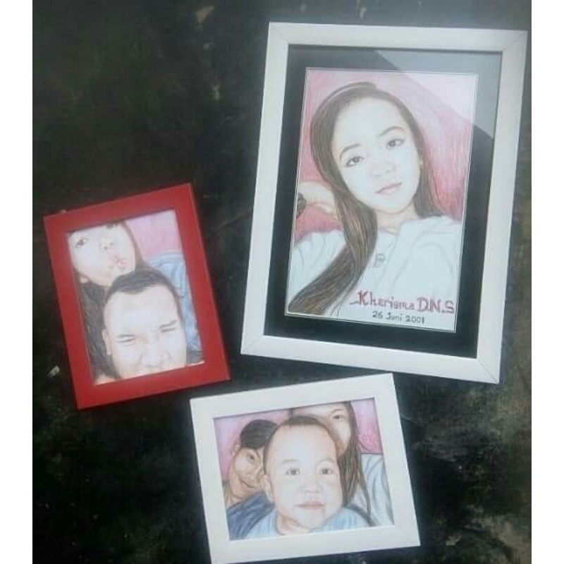 

lukis foto di kertas A5