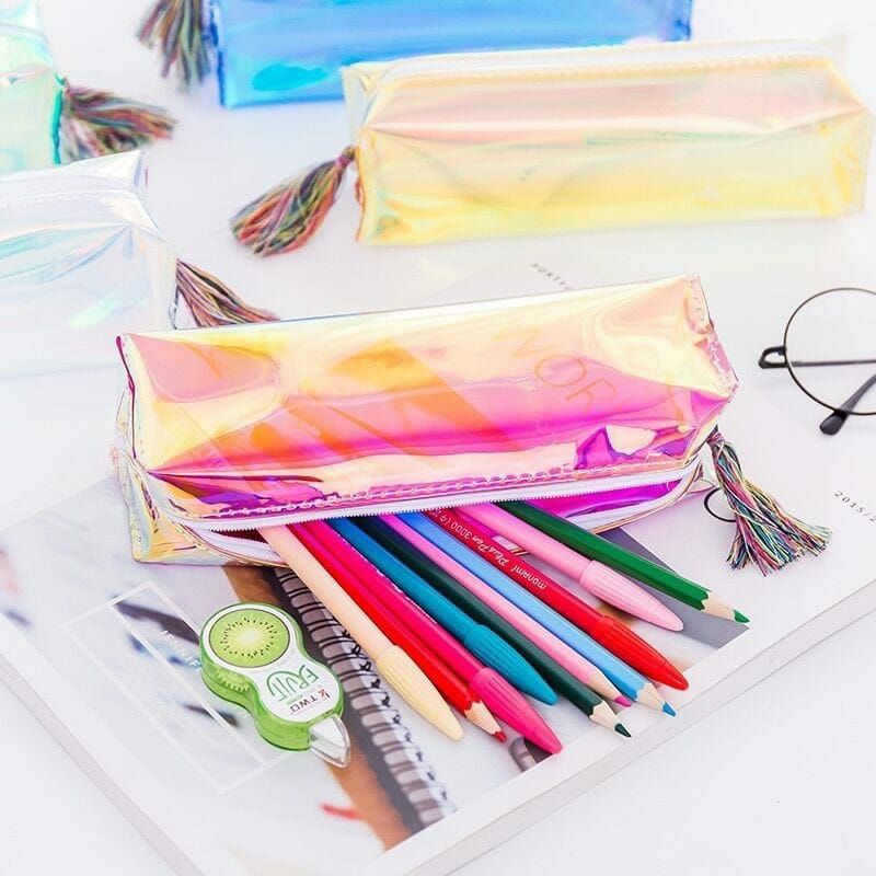 

hokkiterus21⭐⭐⭐⭐⭐TEMPAT PENSIL GLOSSY transparan pencil case kosmetik alat kantor sekolah import