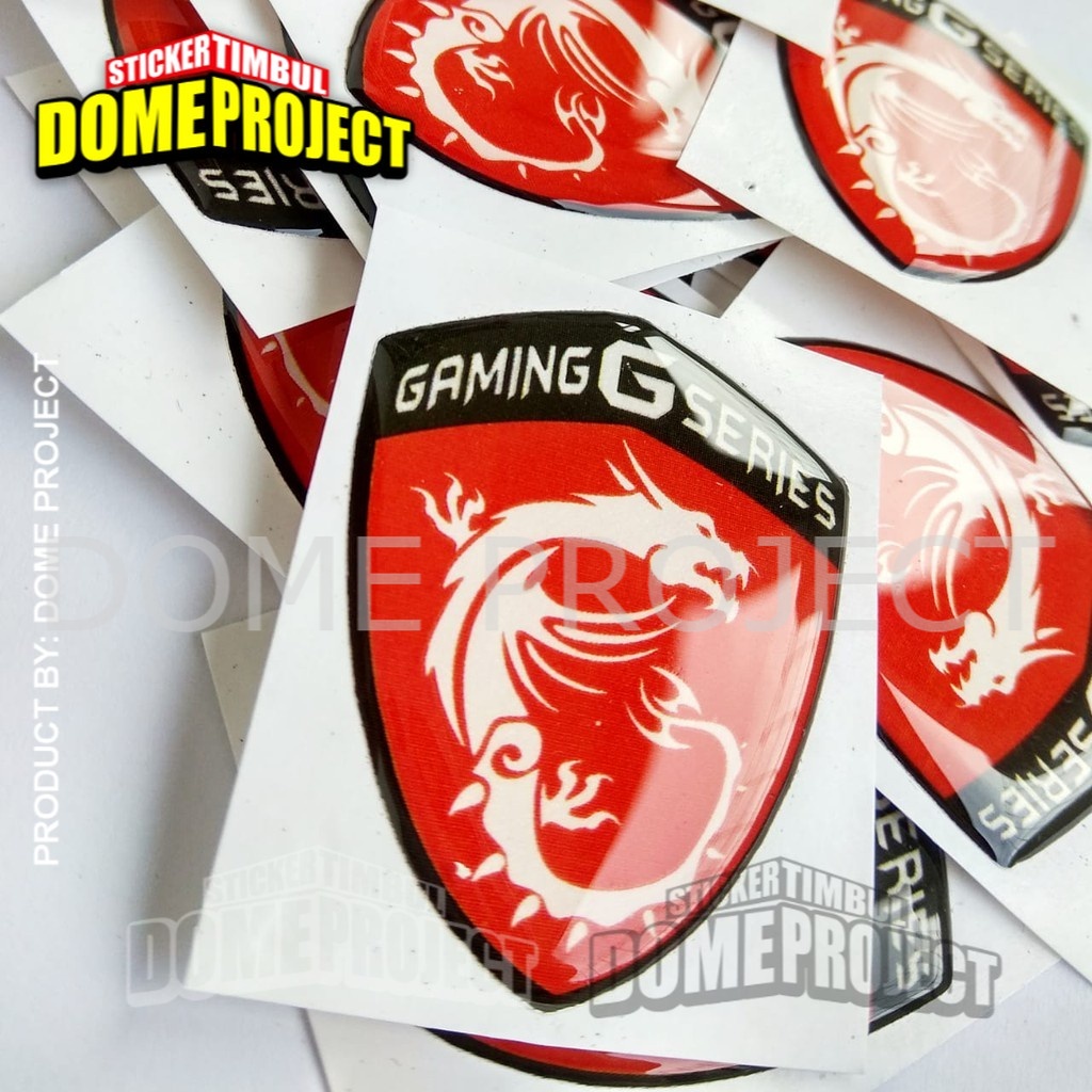 EMBLEM MSI GAMING EMBLEM STIKER RESIN LENTUR AKESORIS KOMPUTER GAMING STIKER KOMPUTER STIKER LAPTOP