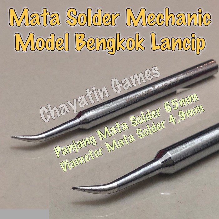 Mata Solder ORI Mechanic 60 Watt Model Bengkok Lancip Bahan Besi