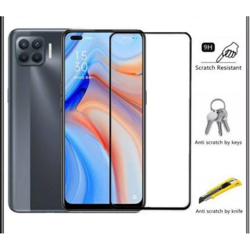 Tempered Glass Oppo Reno 4F Full Cover Protector Quality