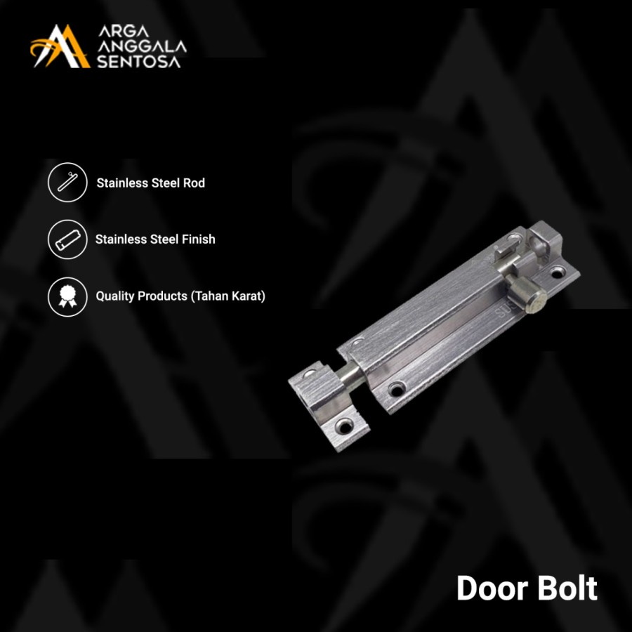 Grendel Slot Pintu Stainless Steel / Door Bolt Jumbo 6 Inch