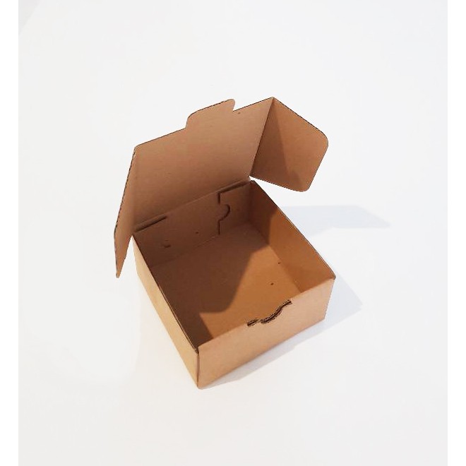 KARTON BOX CORRUGATED 10x10x5 MINI DUS BROWN KRAFT KARDUS COKLAT KECIL KOTAK KADO POLOS DOS HAMPERS-1