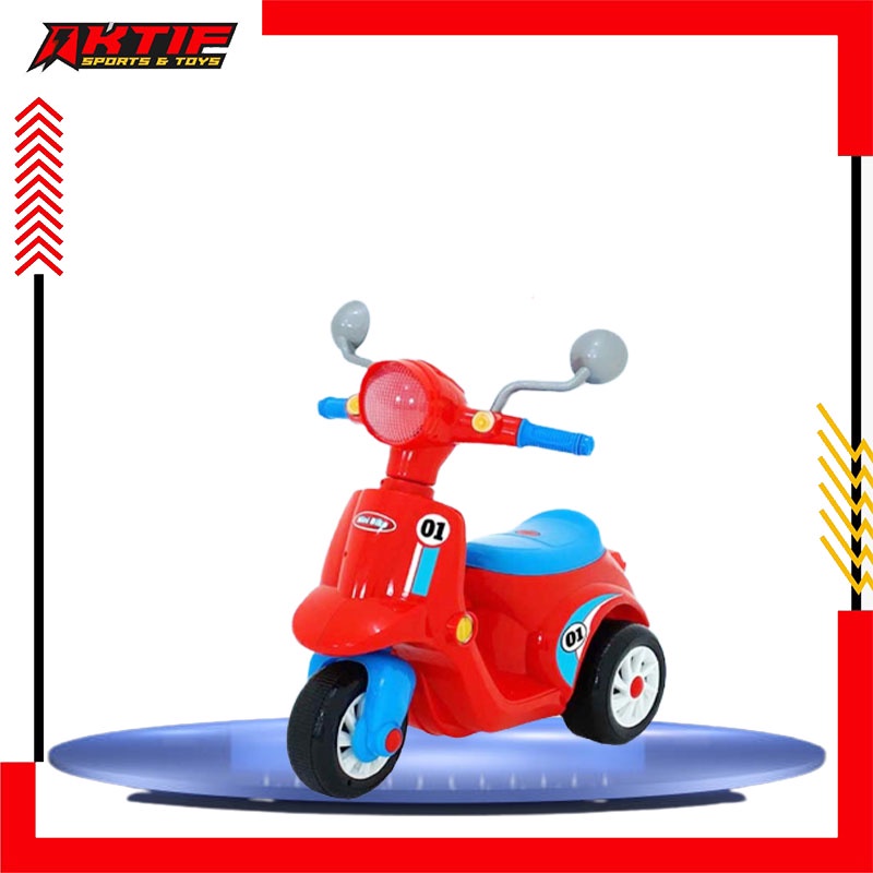 Mainan Anak Sepeda Vespa SHP Dinaikin/ Sepeda Vespa Anak MB691