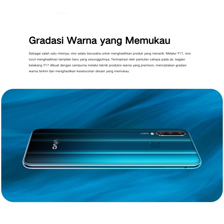 HP VIVO Y17 Ram 8/256GB &amp; 6/128GB Smartphone 4G LET 6.35 inches Dual SIM 20MP+13MP Handphone Indonesia