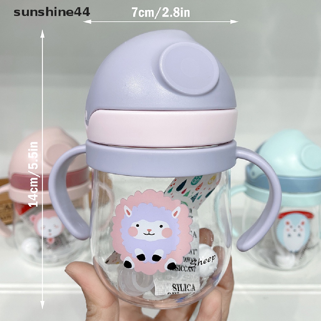 Sunshine Botol Minum Bayi Dengan Sedotan + Pegangan