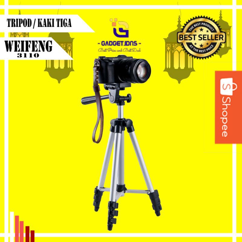 TRIPOD TRIPOT KAKI TIGA 3 WEIFENG 3110 KAMERA HANDPHONE / HP ACTION CAM