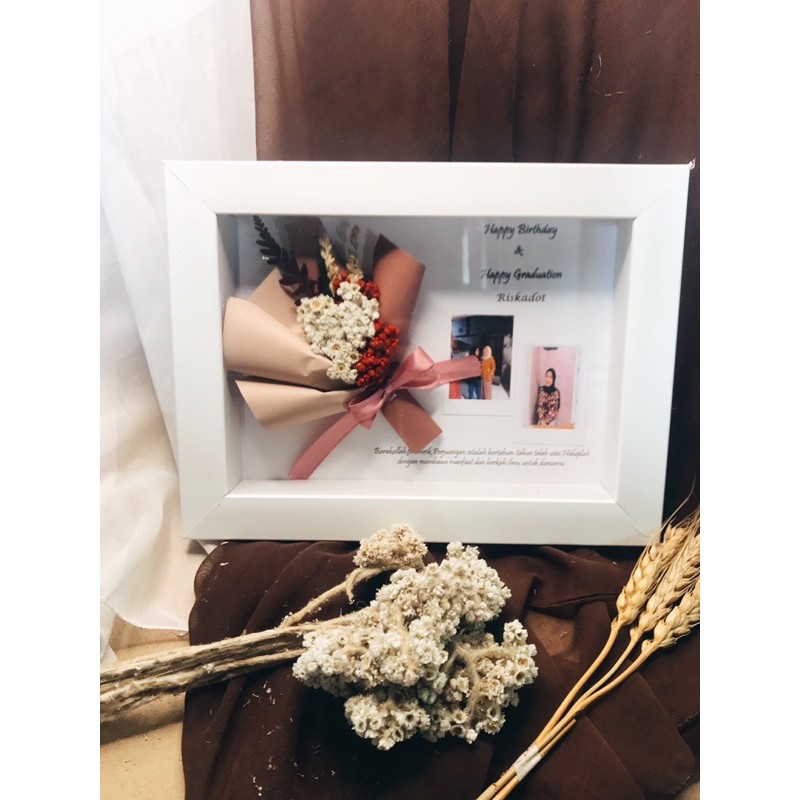 Download Dried Flower In Frame Box Bunga Kering Dalam Bingkai 3d Shopee Indonesia