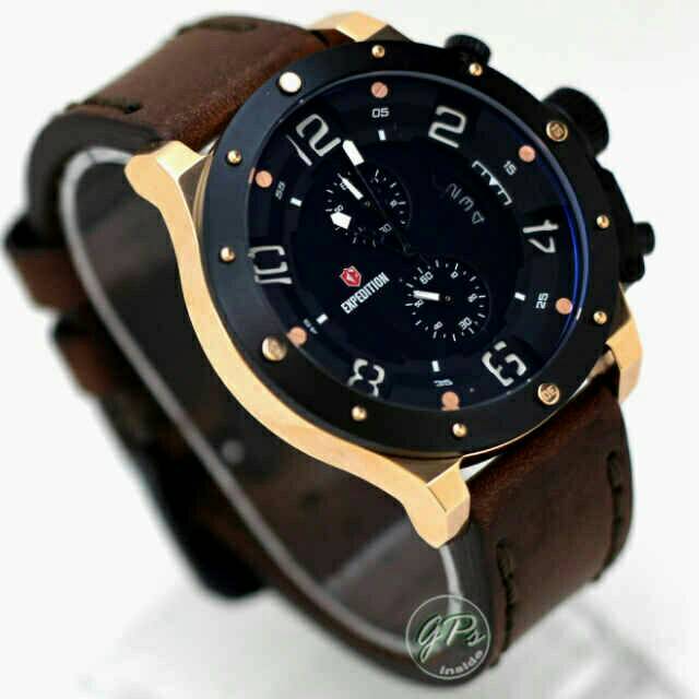Promo jam Expedition E6381 Leather original keren kasual elegan