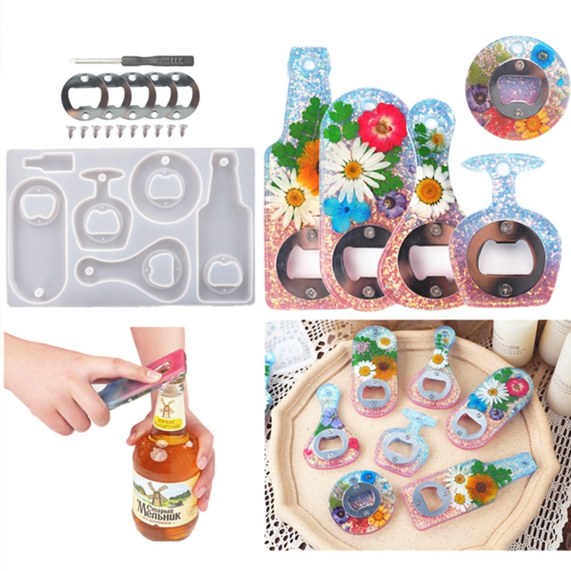 SIY  Bottle Opener Mould Molds Silicone Silicone Tray Mold Resin Mold for DIY Craft