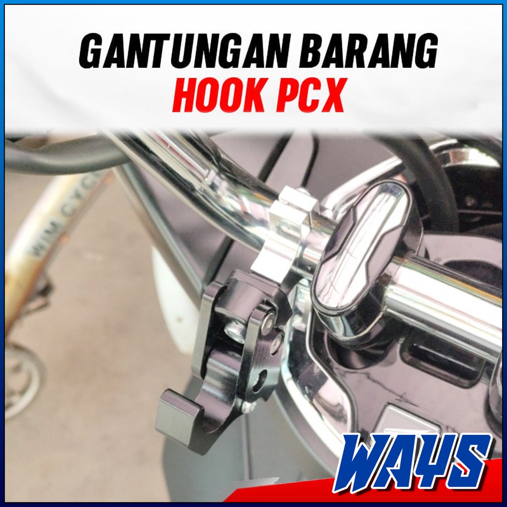 [X153] Gantungan Barang Hook Lipat Braket Stang Motor ADV CB 150R Vixion PCX Xabre MT15 Satria FU