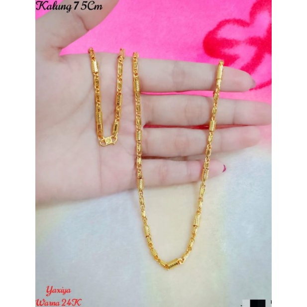 Kalung Bambu Replika Emas24K Hijab
