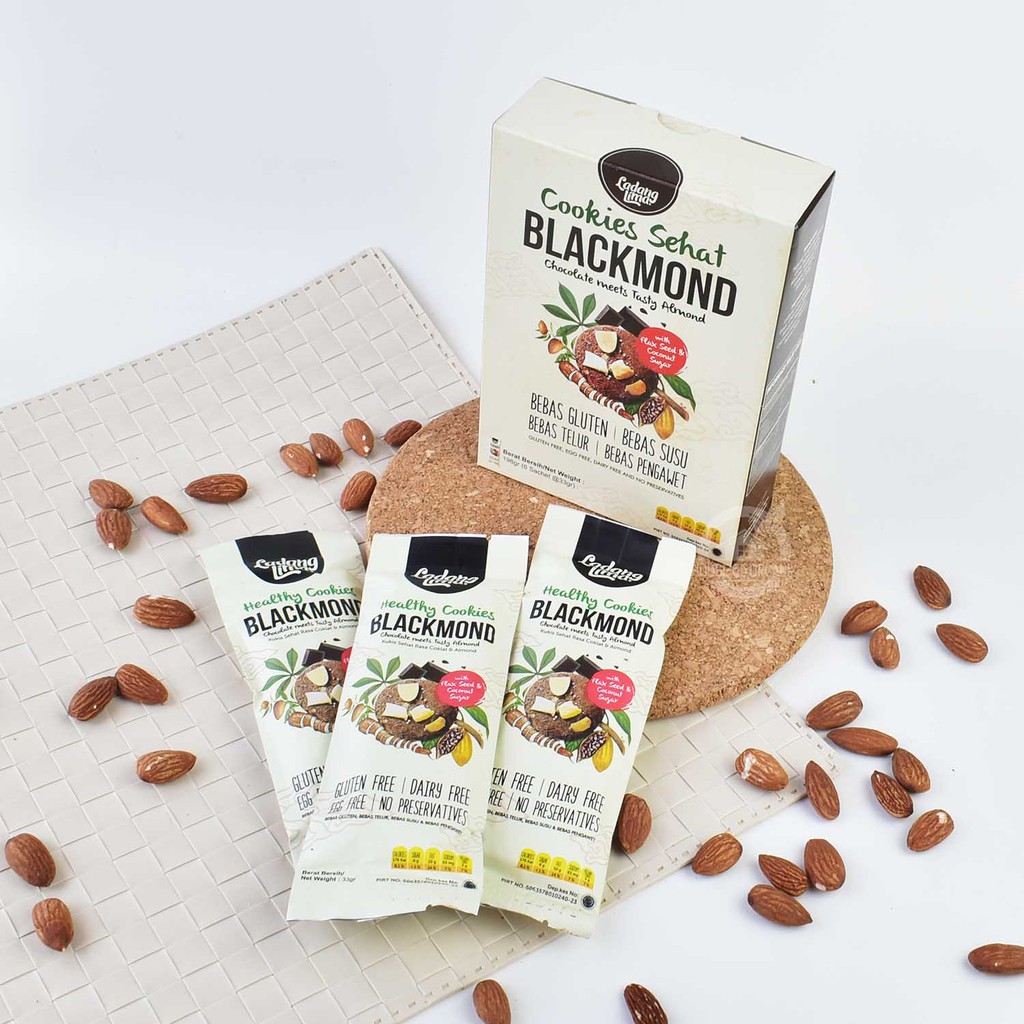 Ladang Lima Gluten Free Blackmond Cookies 198 Gr ( 6 Sachet @33 Gr )