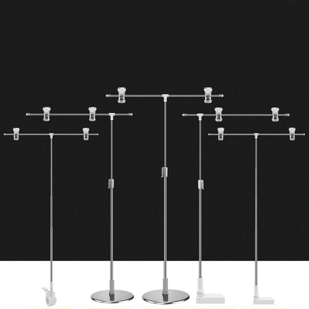 Agustinina Stand Background Dengan Klem Untuk Holder Latar Belakang Studio Video Bahan Stainless Steel Adjustable Poster Stand T-Shape