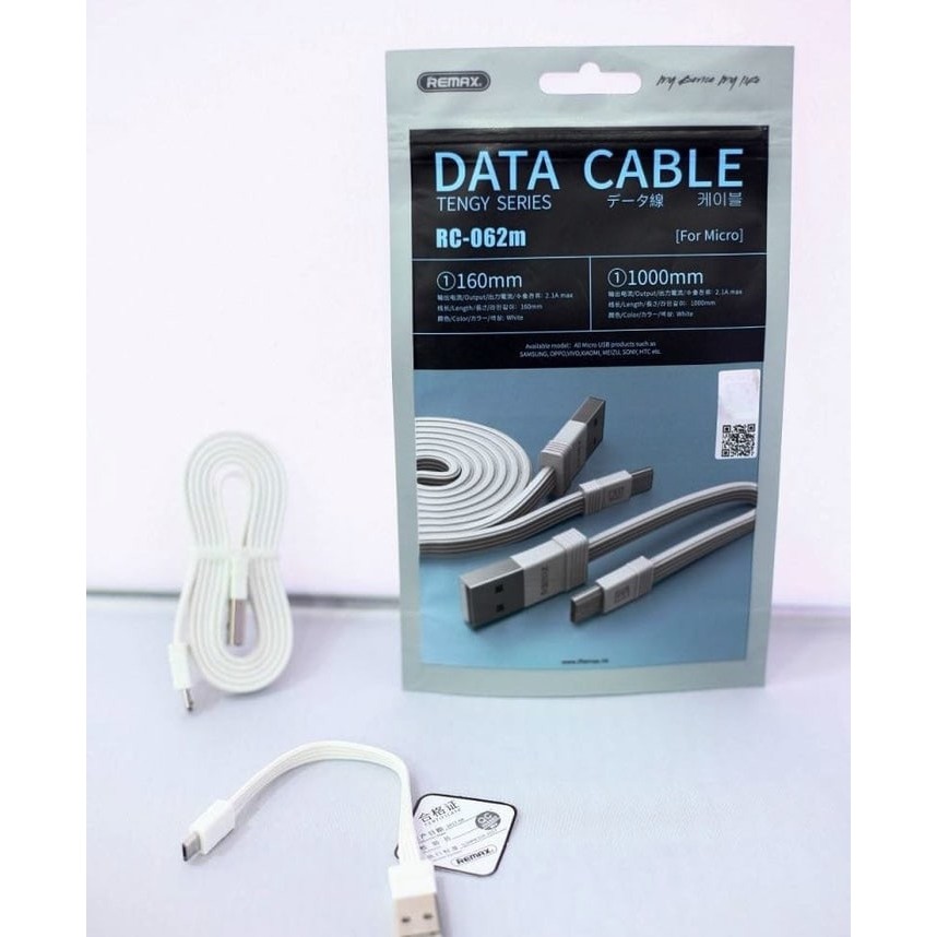 Remax Tengy 2 in 1 Micro USB Cable Panjang + Pendek - RC-062m 100% ORI